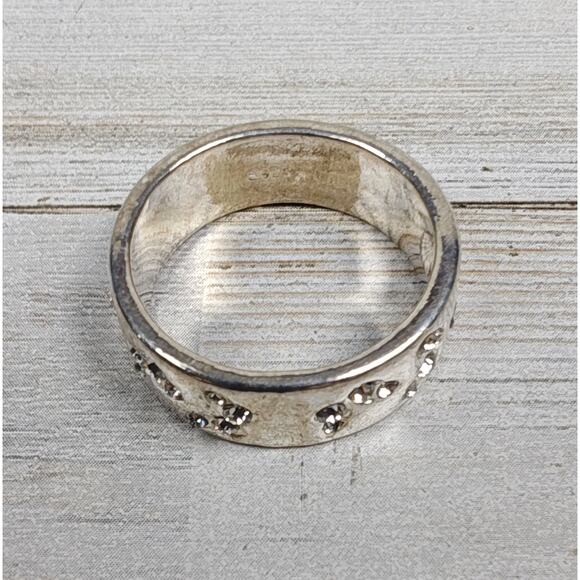 Sterling Silver 925 Butterfly Ring Wide Band Possible Marcasite Accents Size 11 - Picture 1 of 5